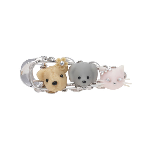 GLASSES ANIMALS HAIR CLIP / MULTI COLOR