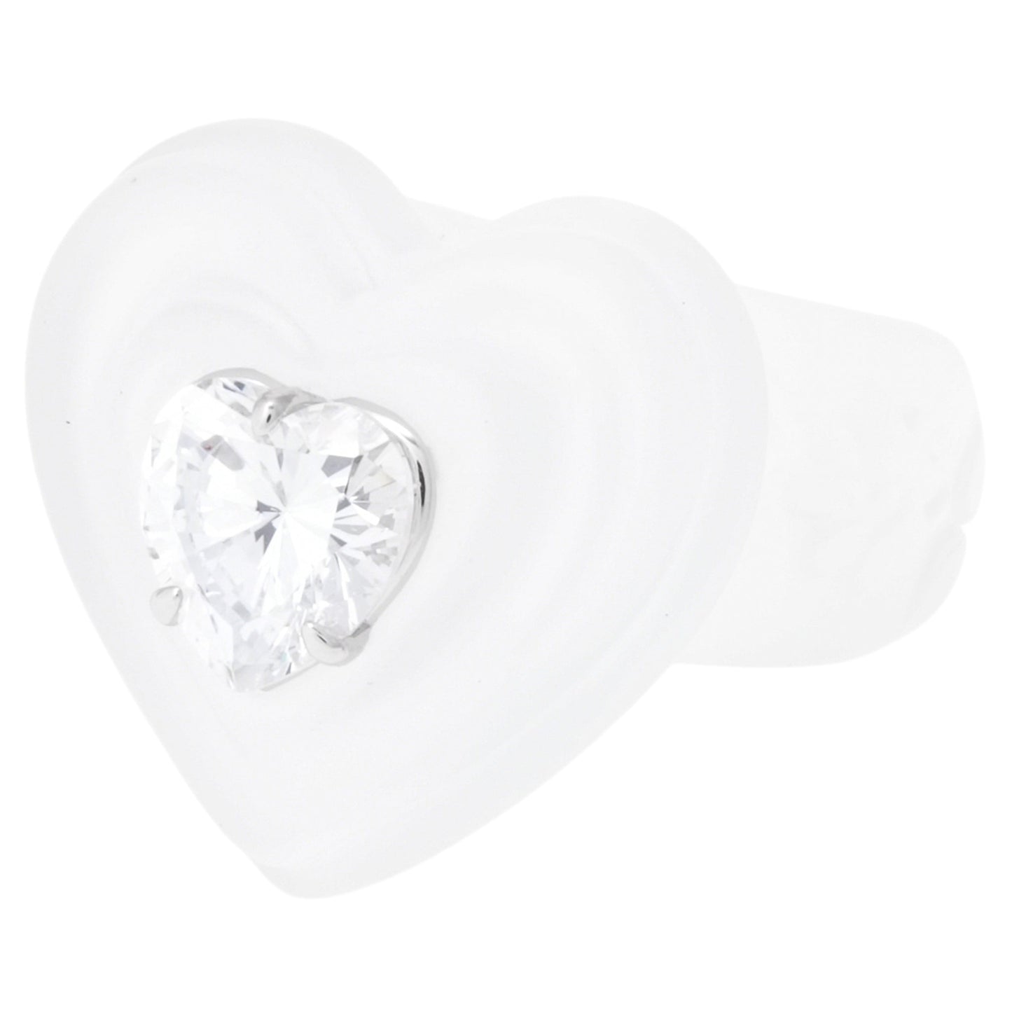 HEART SHAPED BOWKNOT RING SET / SILVER