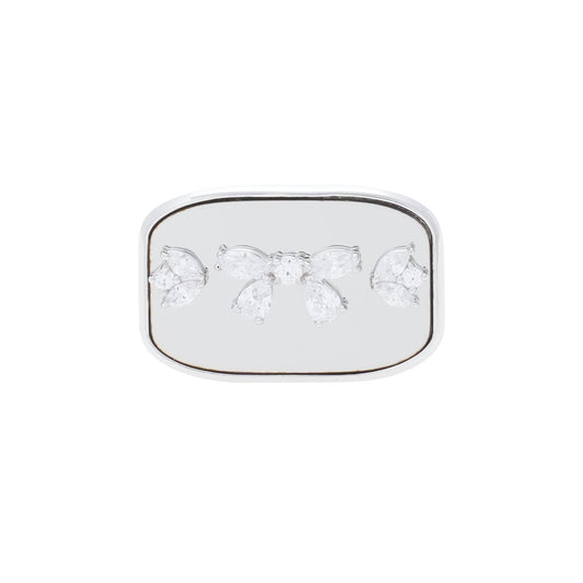MIRROR BOWKNOT RING / TRANSPARENT