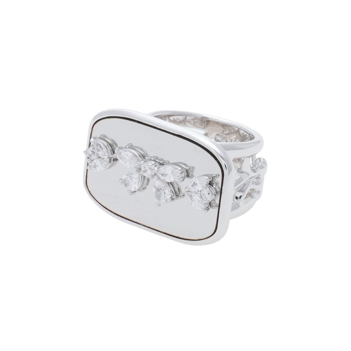 MIRROR BOWKNOT RING / TRANSPARENT