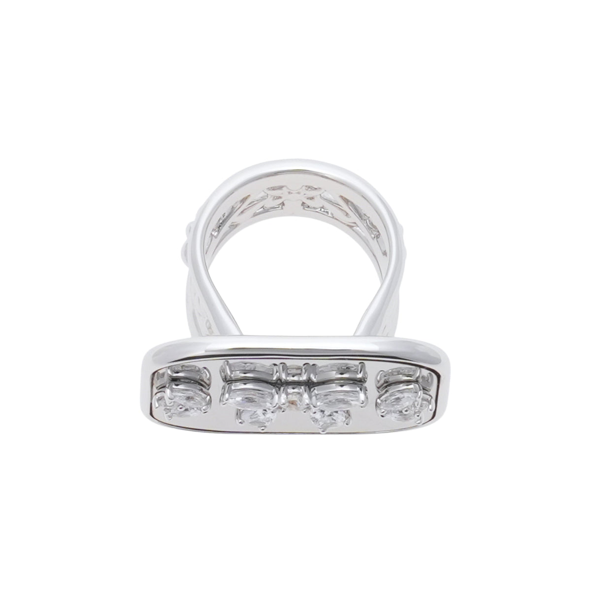 MIRROR BOWKNOT RING / TRANSPARENT