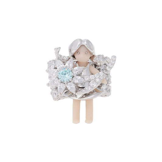 MIDDLE GIRL SUNFLOWER RING / WHITE