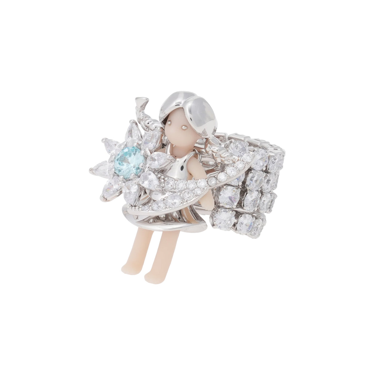 MIDDLE GIRL SUNFLOWER RING / WHITE