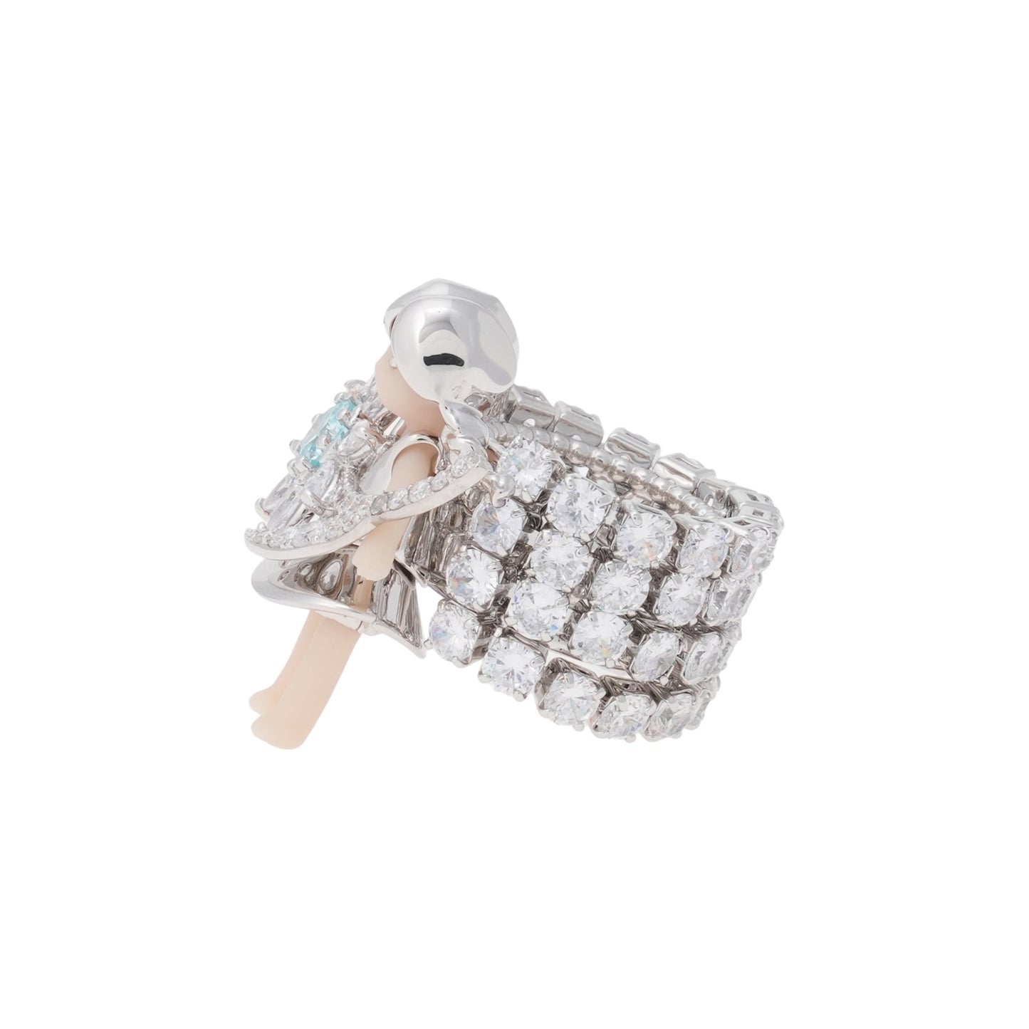 MIDDLE GIRL SUNFLOWER RING / WHITE