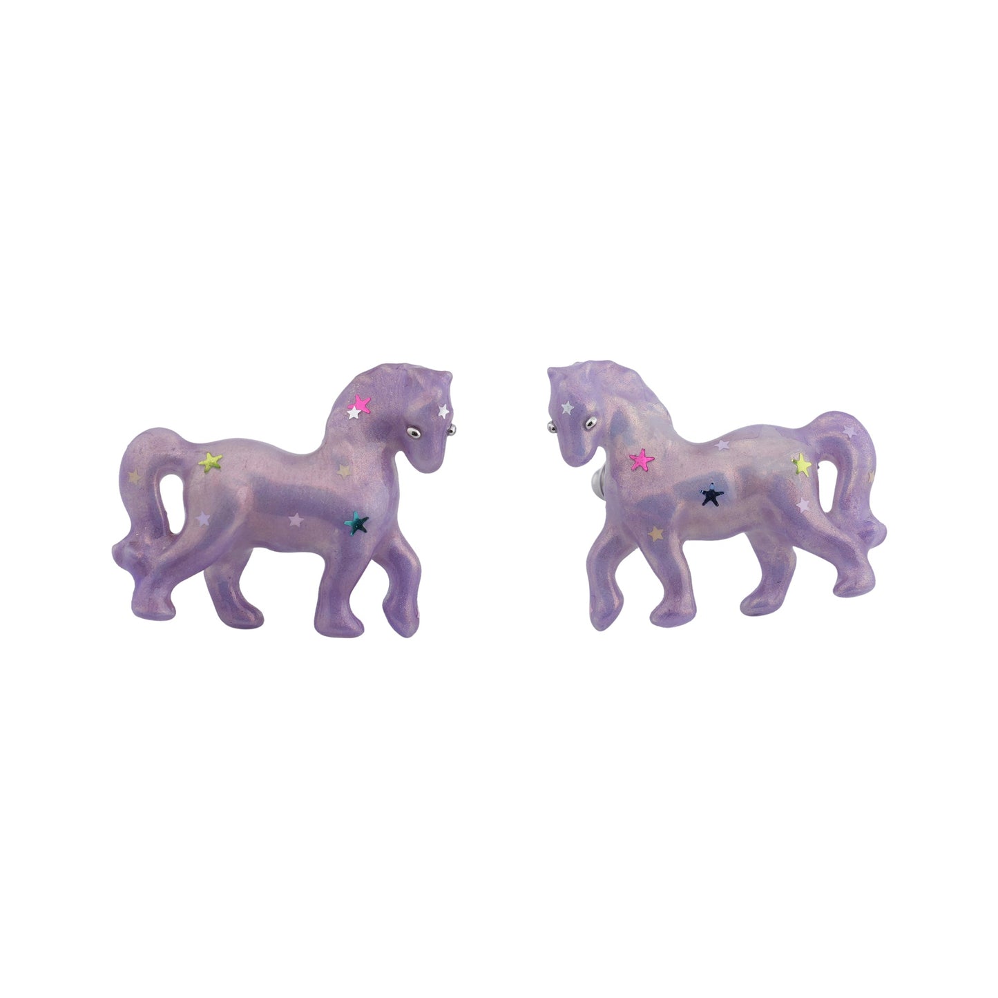 PONY STUD EARRING / PURPLE