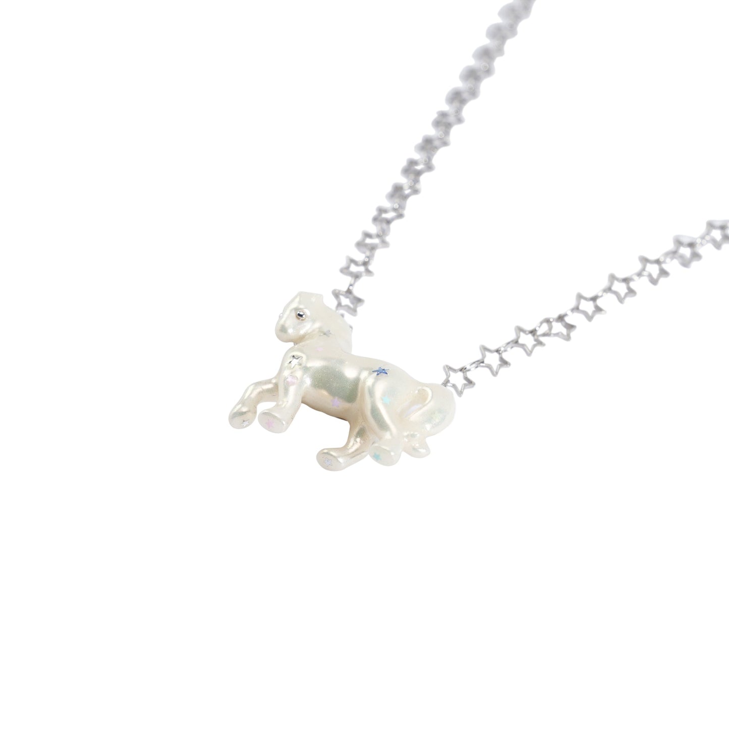 PONY STAR NECKLACE / WHITE