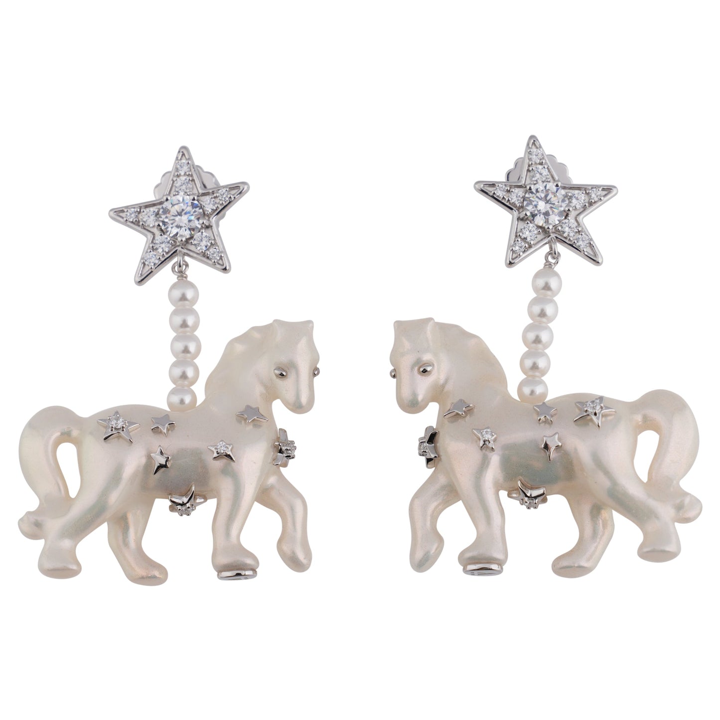 PONY STAR EARRING / WHITE