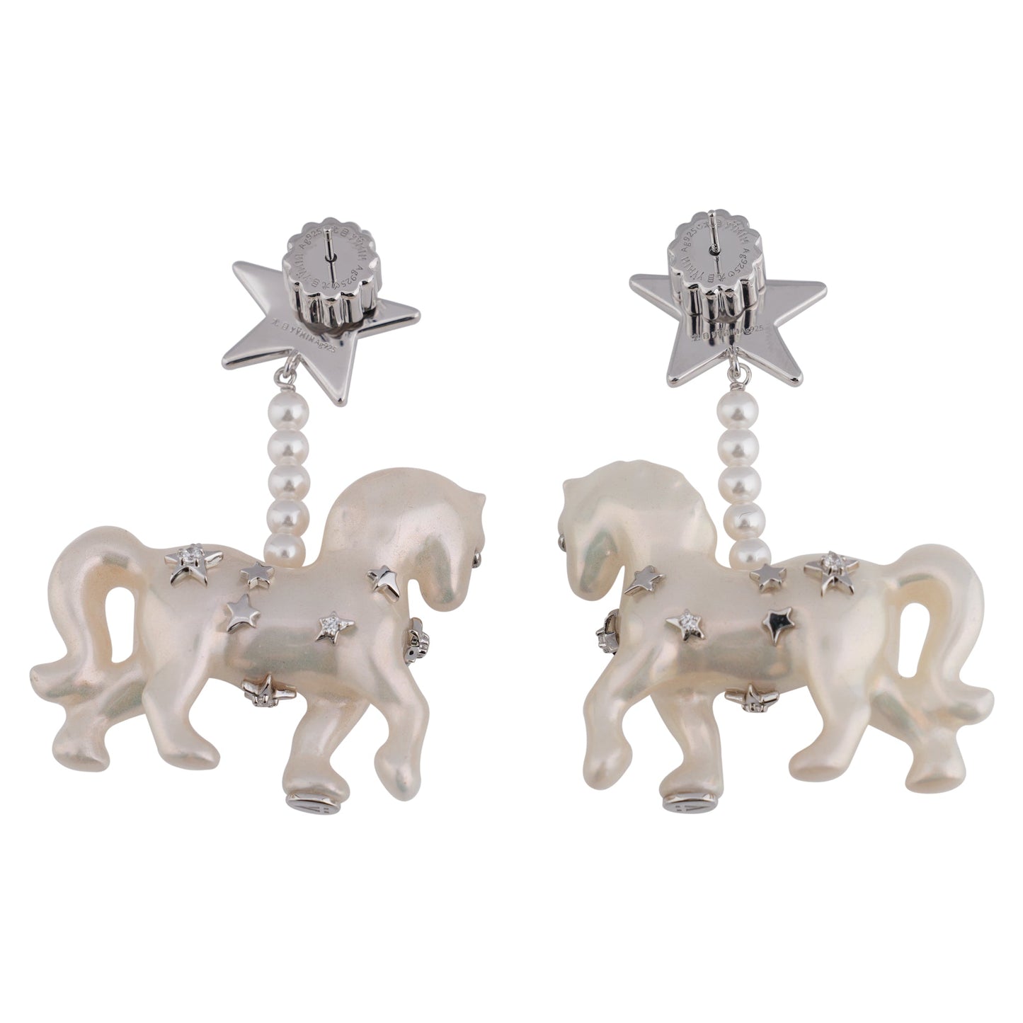 PONY STAR EARRING / WHITE