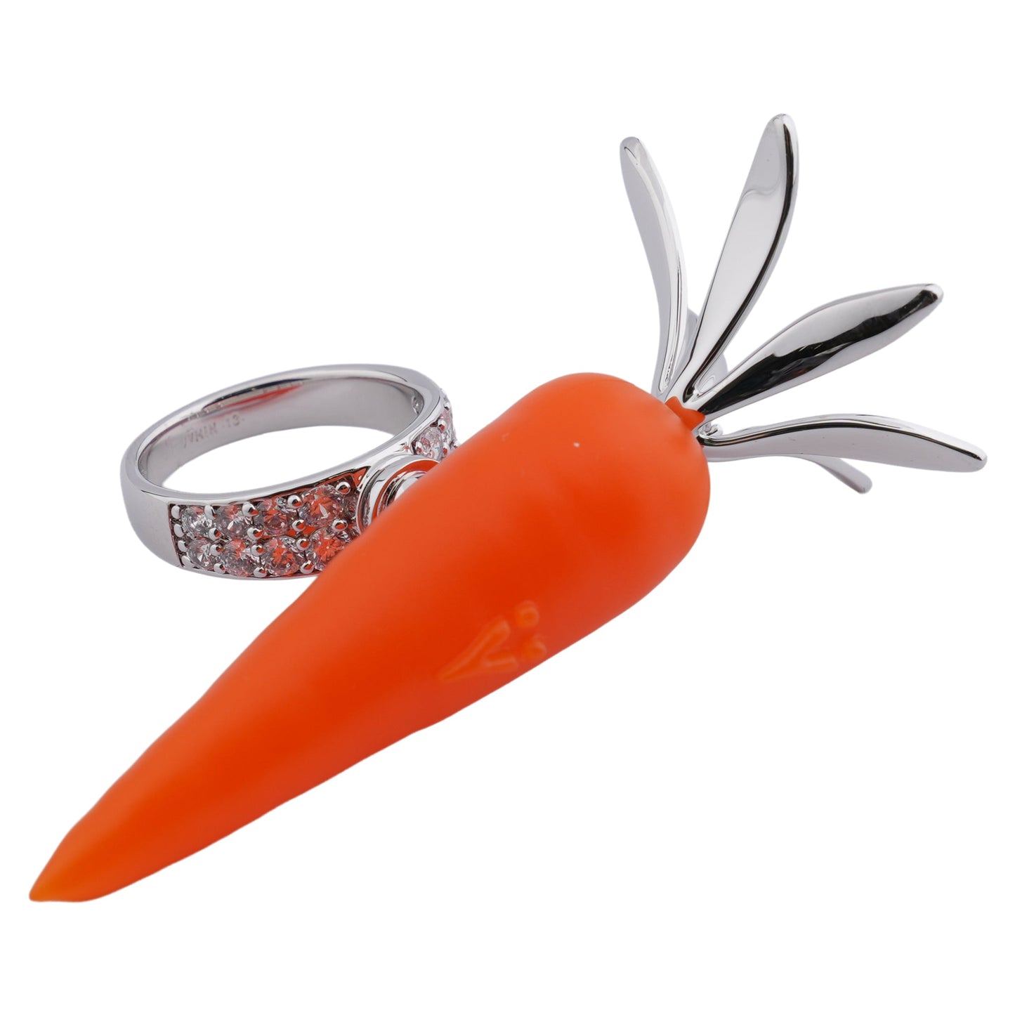 CARROT STUD RING / ORANGE