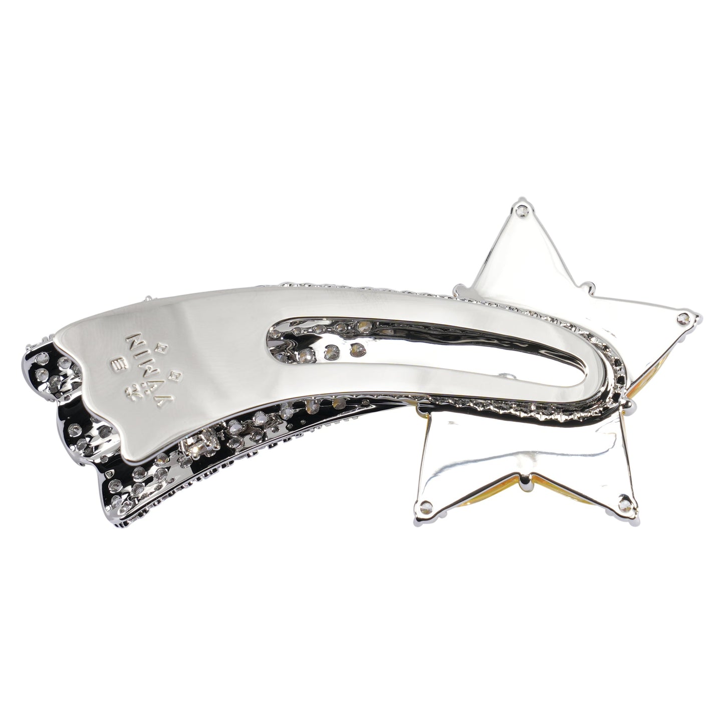 PAVE LONG-TAIL METEOR NECKLACE / YELLOW