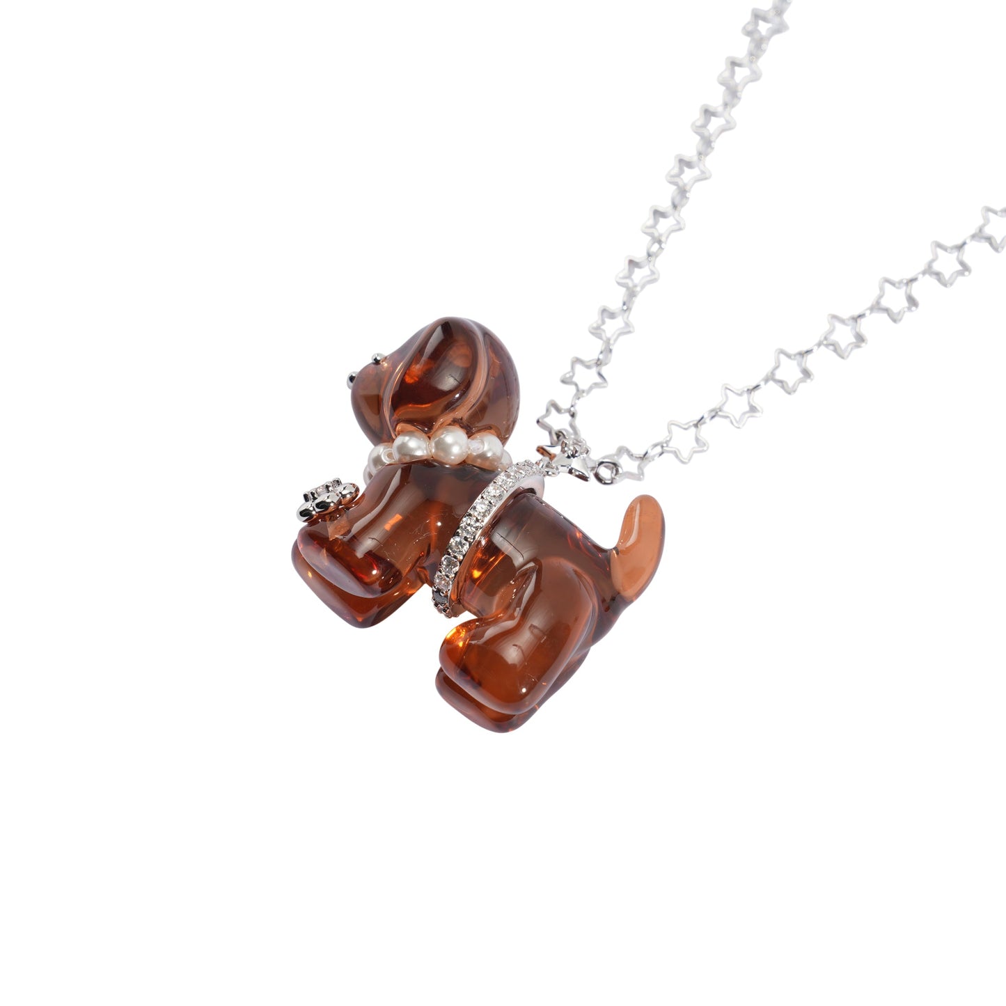 PUPPY NECKLACE / TRANSPARENT