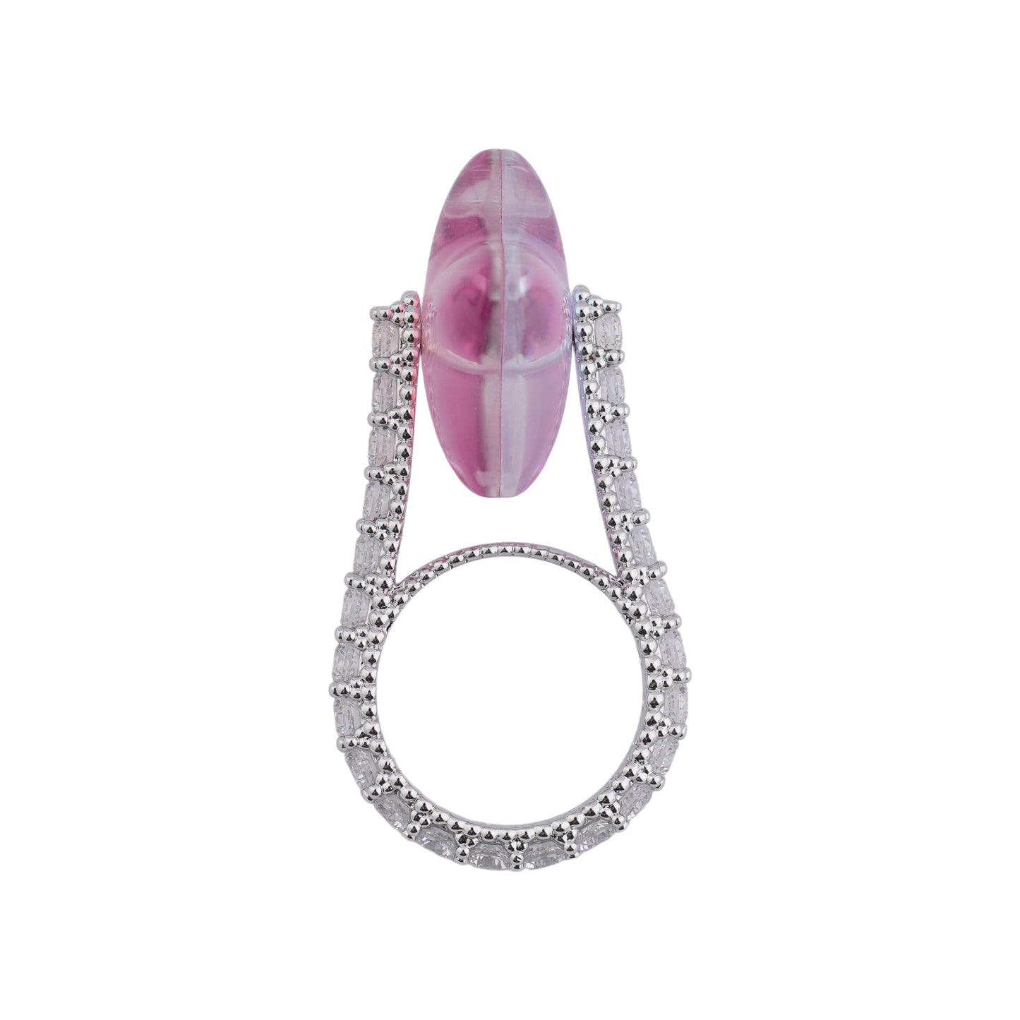 PAVE LUCKY STAR RING / PINK
