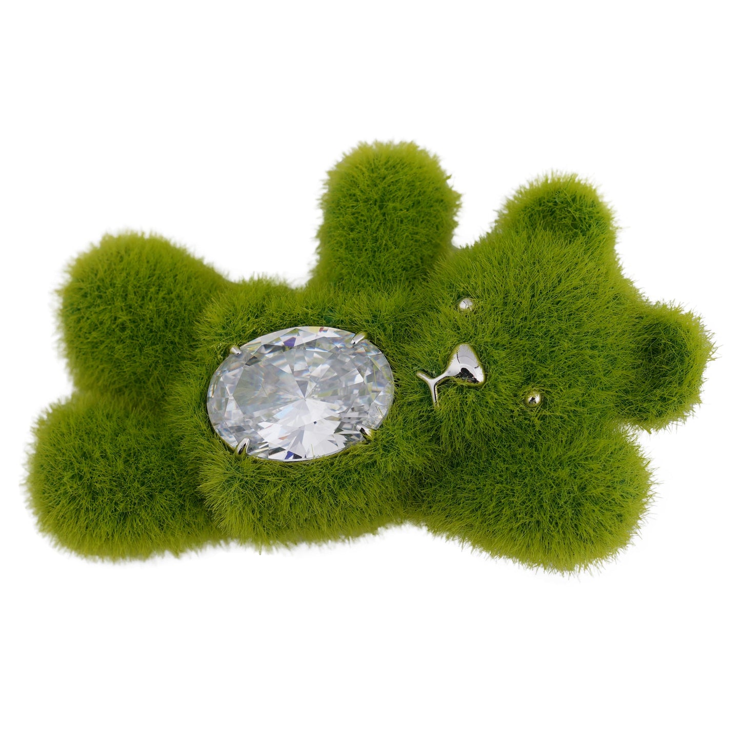 GRASS BEAR HAIR CLIP / GREEN