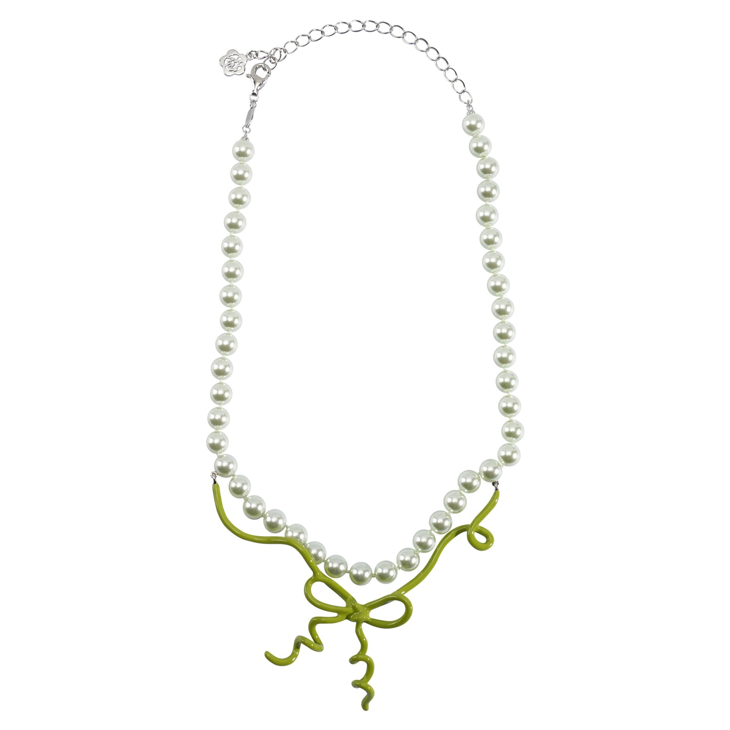 VINES PEARL NECKLACE / GREEN