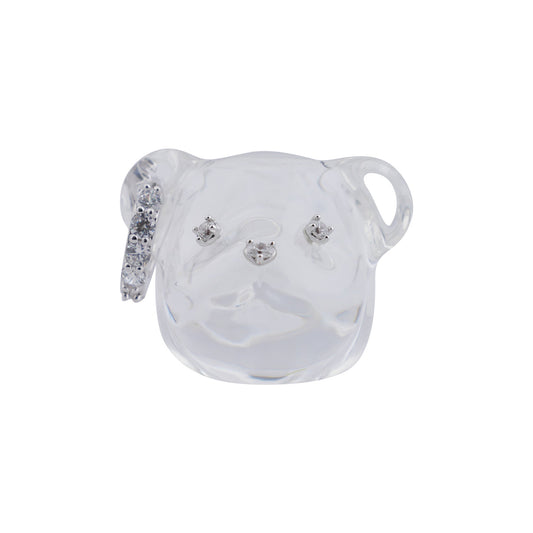 GRAPE BEAR HEAD RING / TRANSPARENT