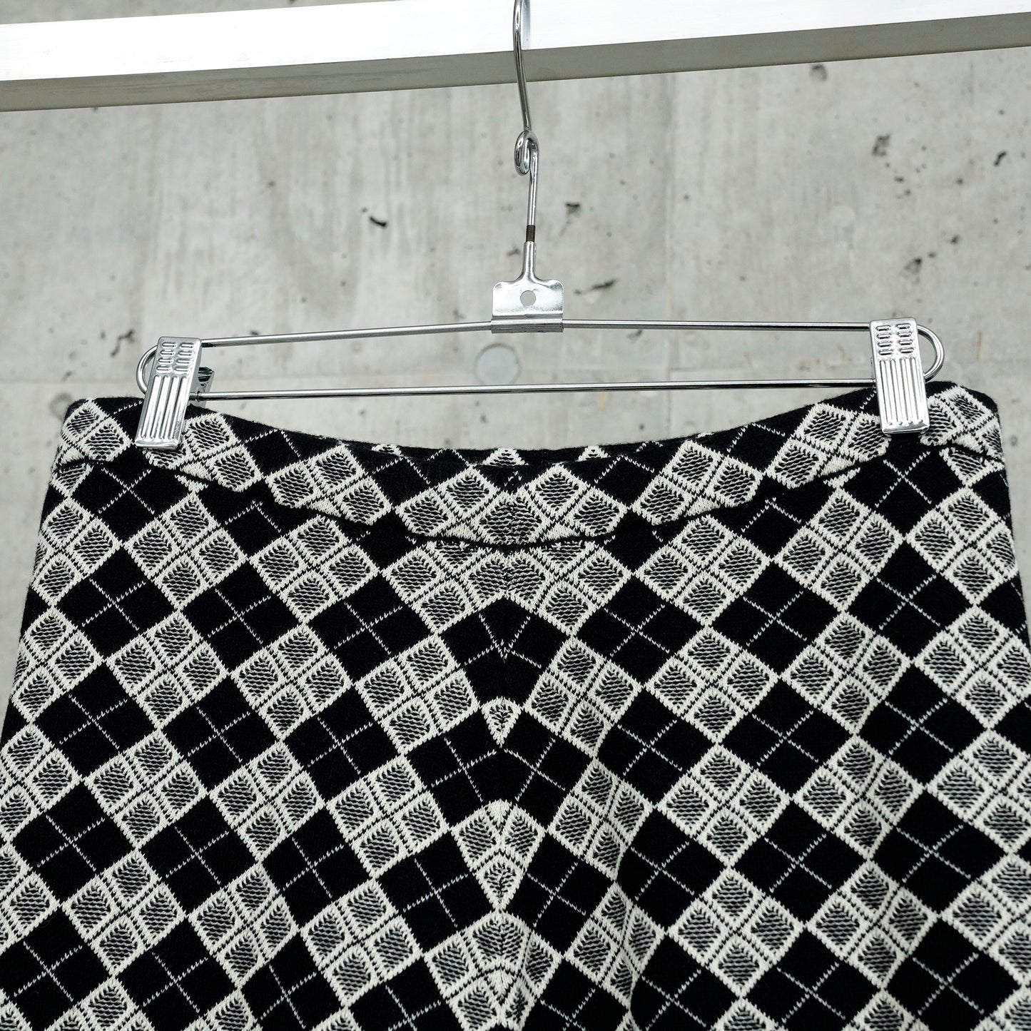 ARGYLE SLIM PANT / BLACK/WHITE