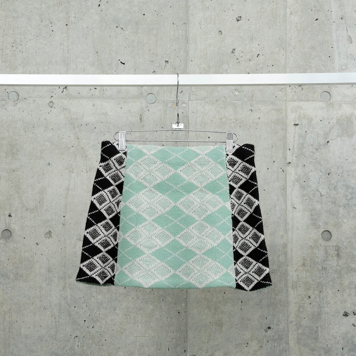 ARGYLE MINI SKIRT / LICHEN