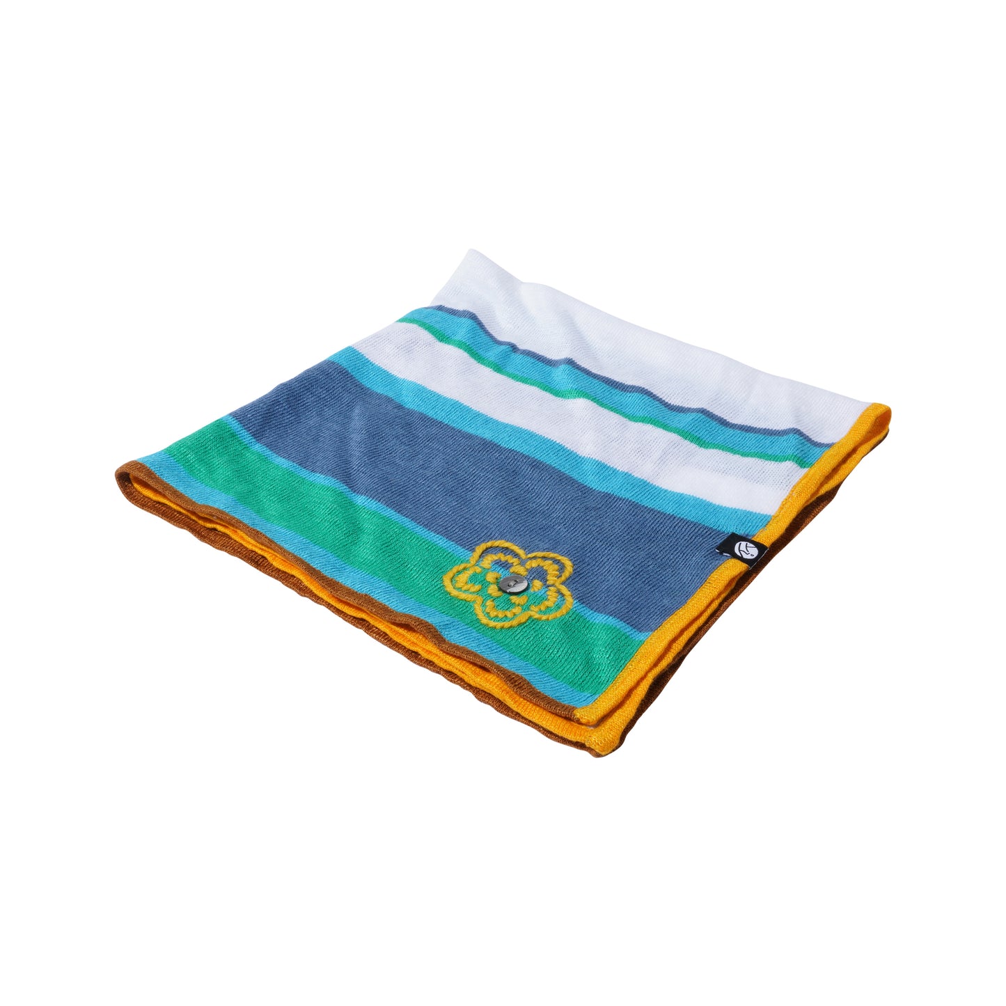 LINEN STRIPE SQUARE / DENIM/PEPPERMINT/WHITE MULTI