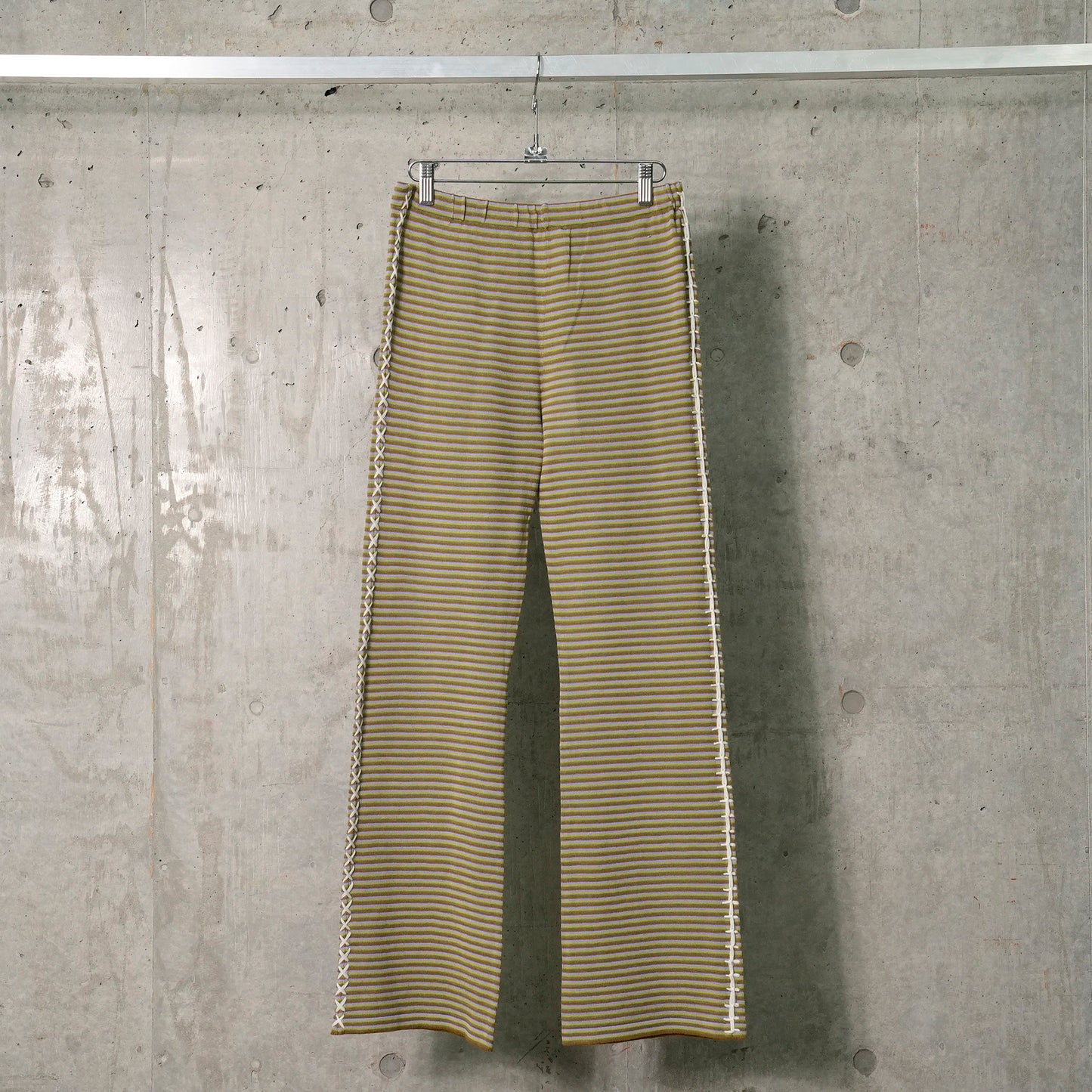 ROMY MICROSTRIPE PANT W/ MINI SKIRT / ARMY STRIPE