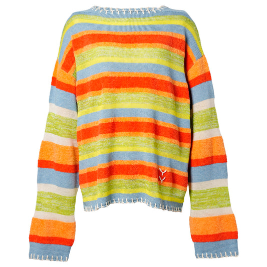 FLOATEE EASY BOATNECK PULLOVER / LIME/RED MULTI