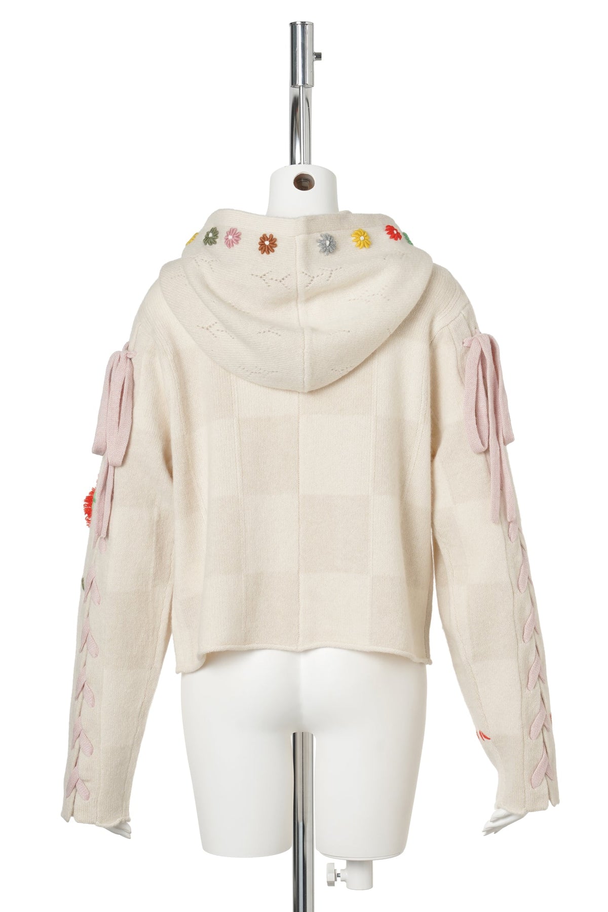 DAISY BOXY JACKET W/ REMOVABLE HOOD / ALMOND/CHALK