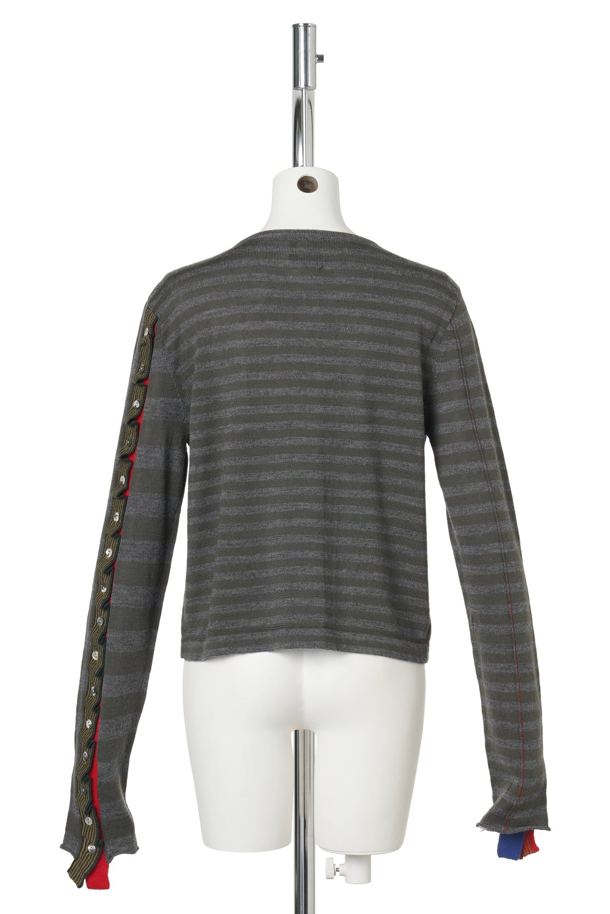 MISMATCH MULTI PLACKET CARDIGAN / GREY MULTI