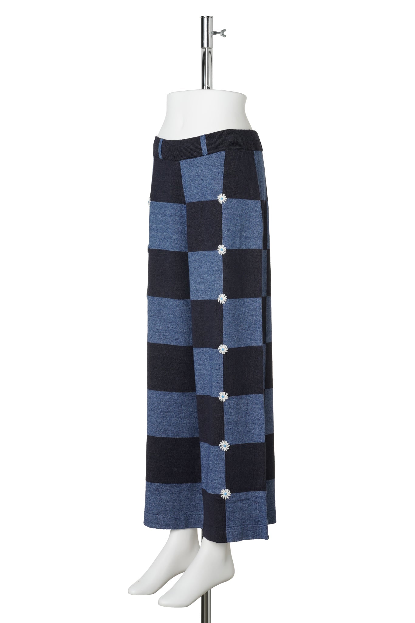 DAISY LINEN CHECK PANT / DENIM