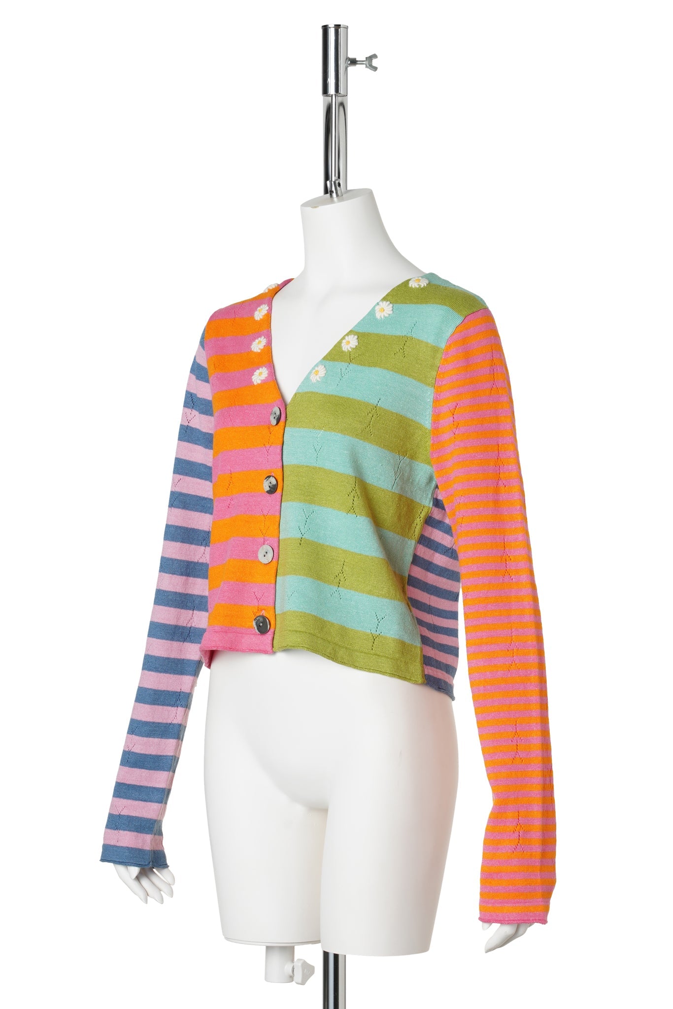 DAISY LINEN CARDIGAN / CANDY/ORANGE