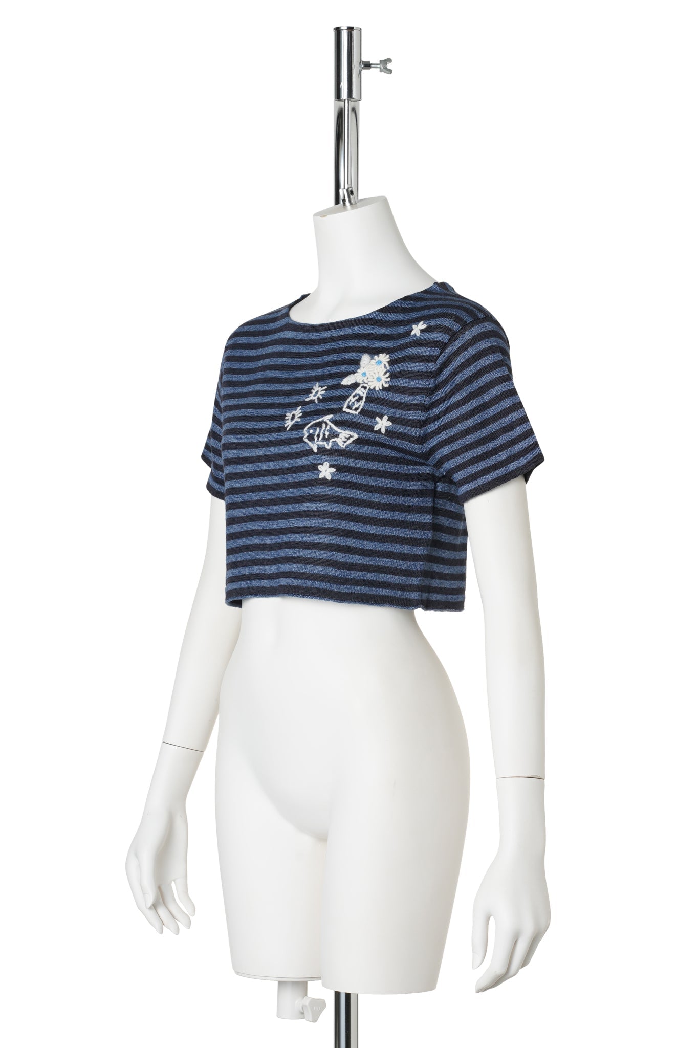 DAISY LINEN SS CROP PULLOVER / DENIM
