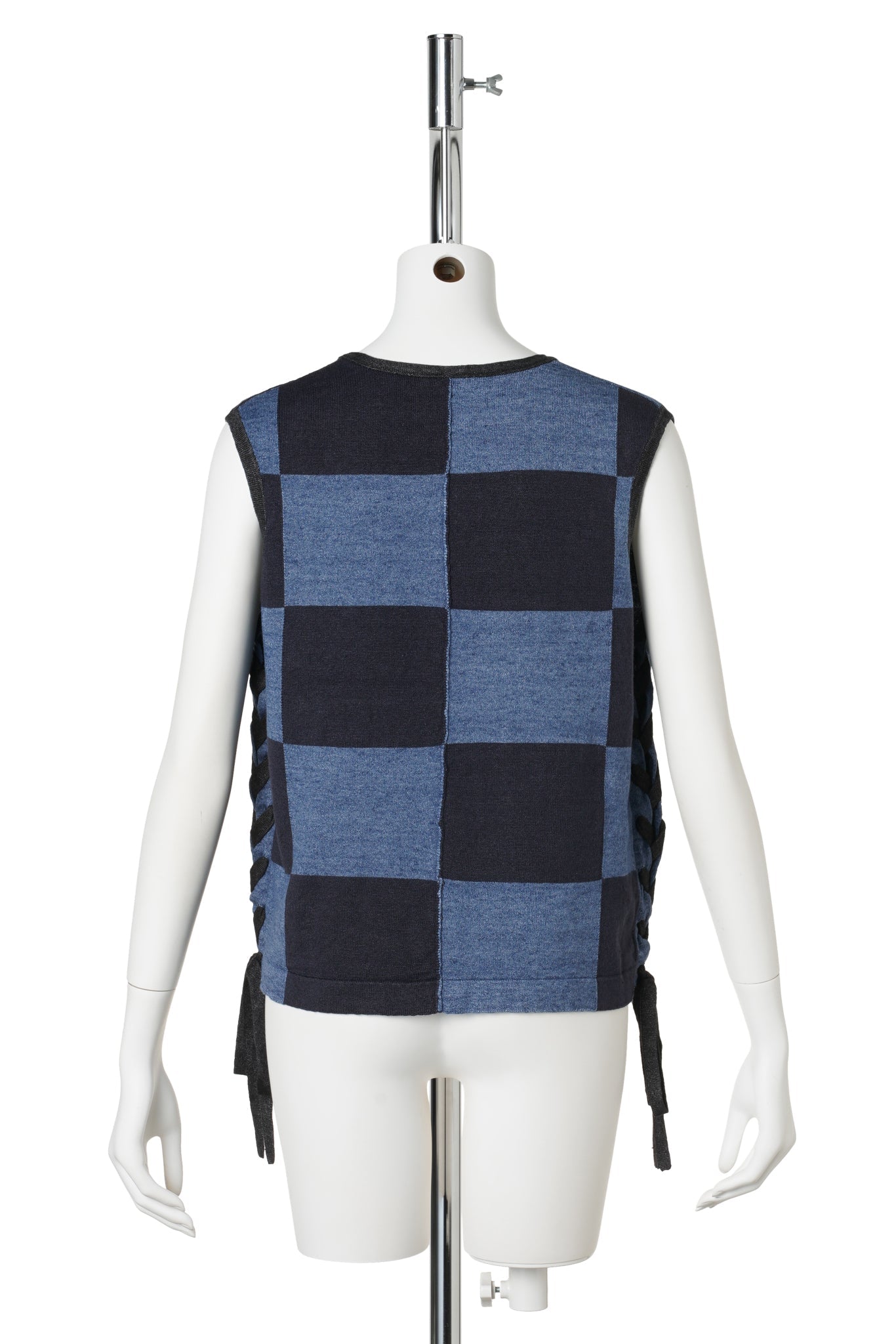 DAISY LINEN CHECK WAISTCOAT / DENIM
