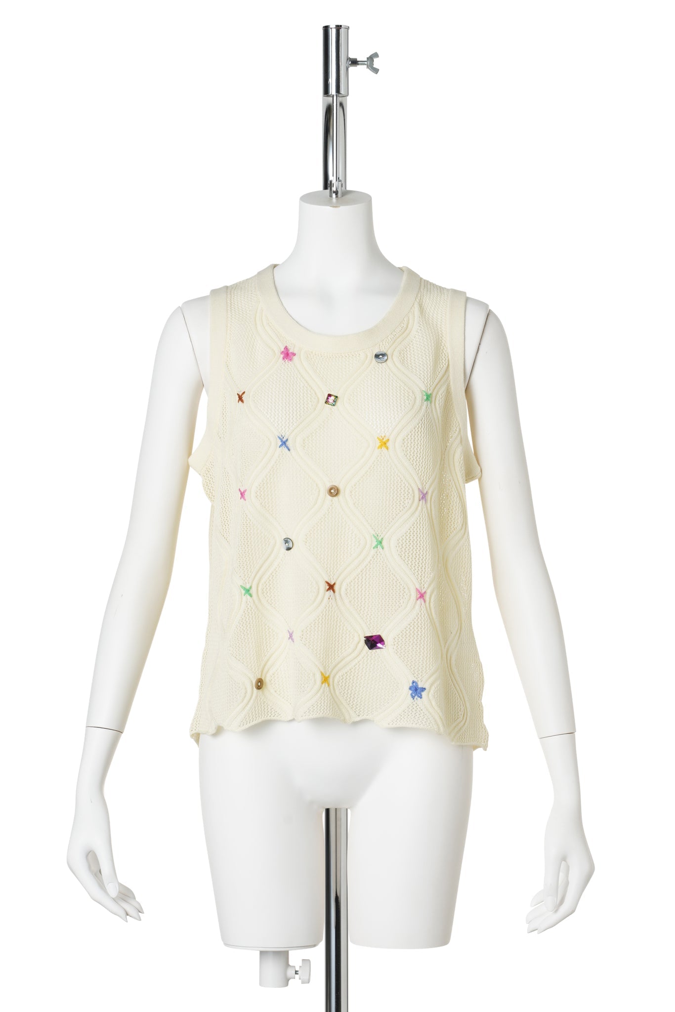 LATTICE TANK / IVORY