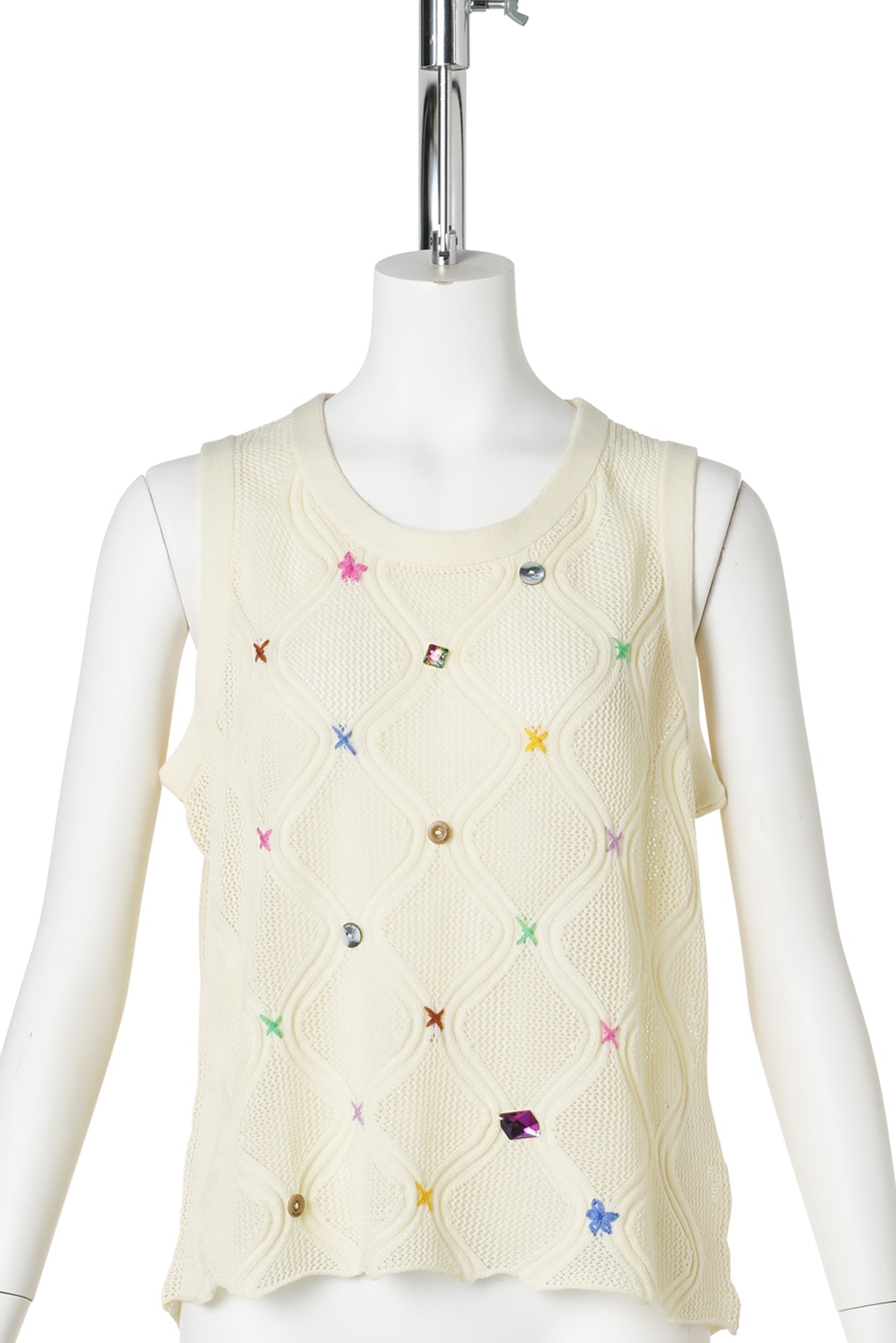LATTICE TANK / IVORY