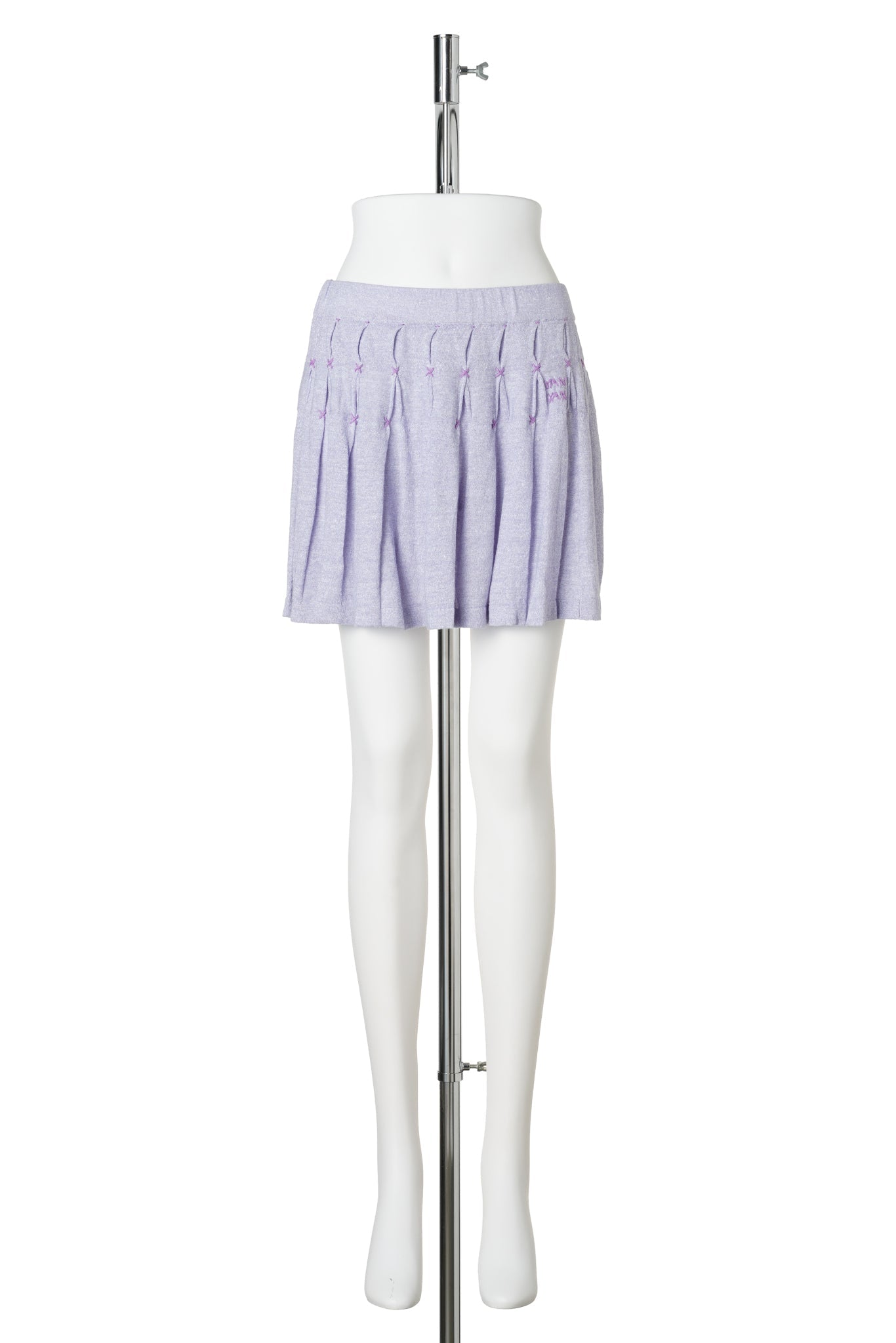 LINEN PLEATED SKIRT / LILAC