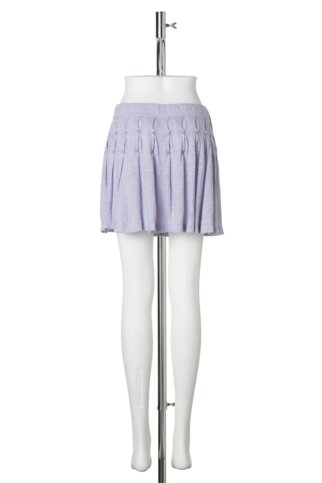 LINEN PLEATED SKIRT / LILAC