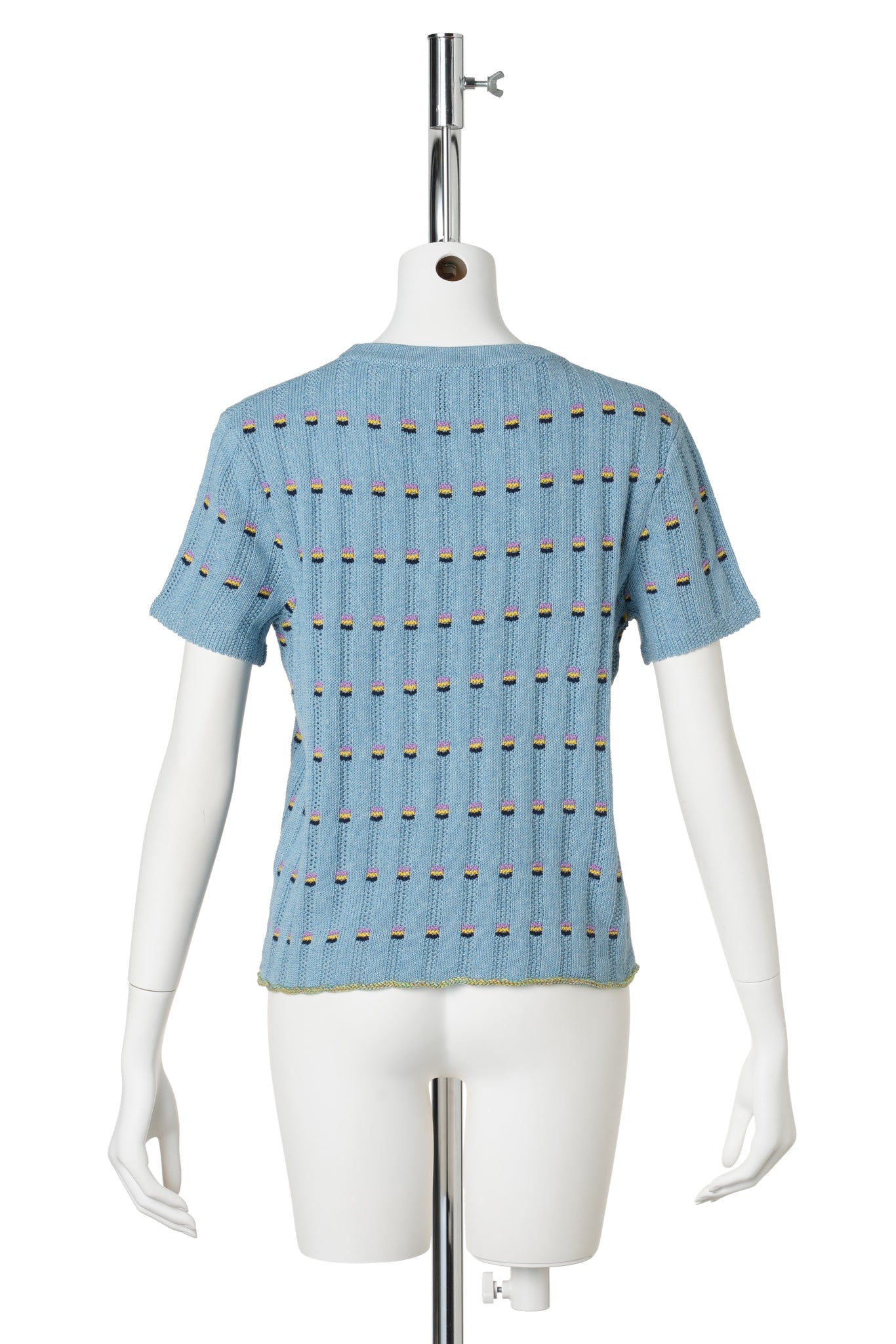 DOTTY RIB TEE / DUSTY BLUE