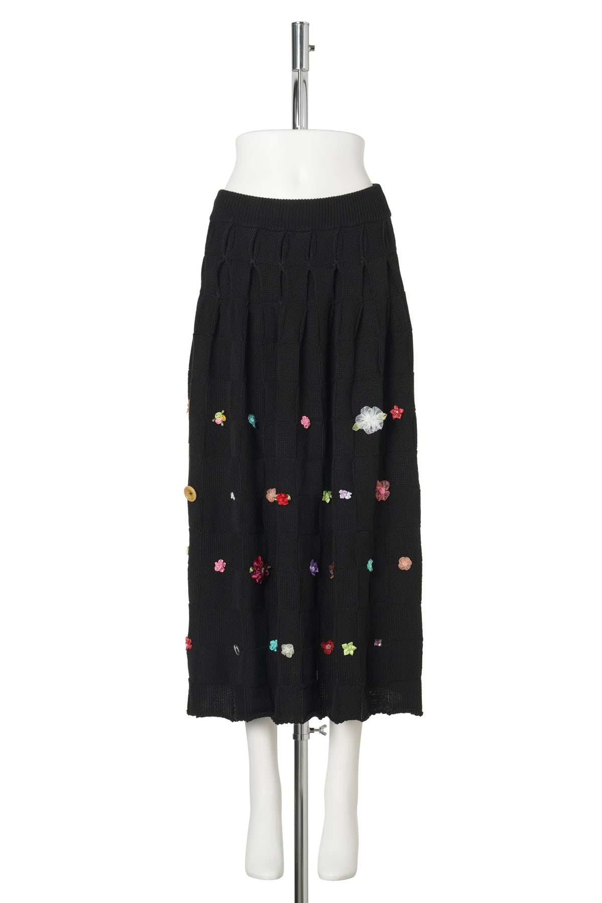 FIREWORKS PLEATED MAXI SKIRT / BLACK