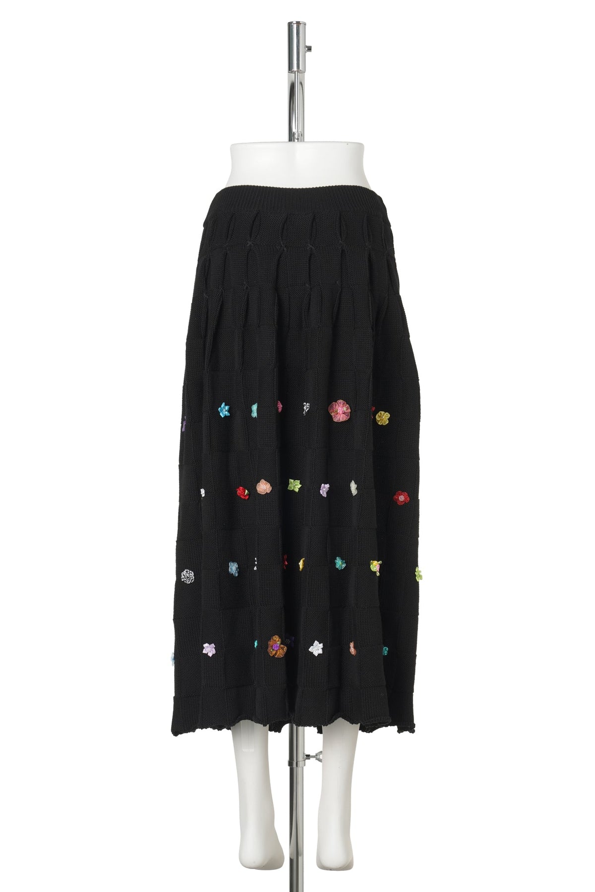 FIREWORKS PLEATED MAXI SKIRT / BLACK