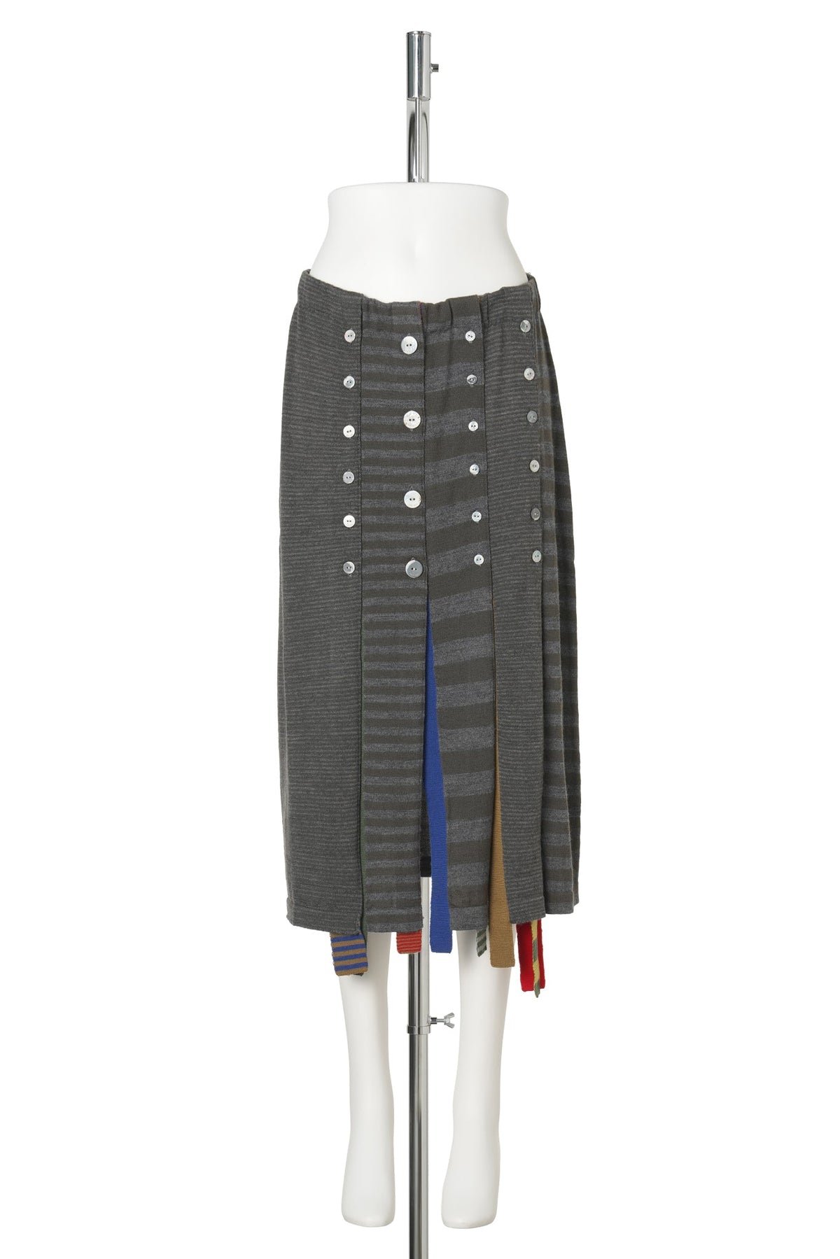 MISMATCH SHIFT SKIRT / GREY MULTI