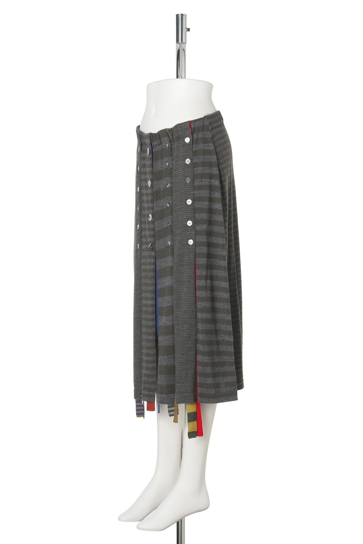 MISMATCH SHIFT SKIRT / GREY MULTI