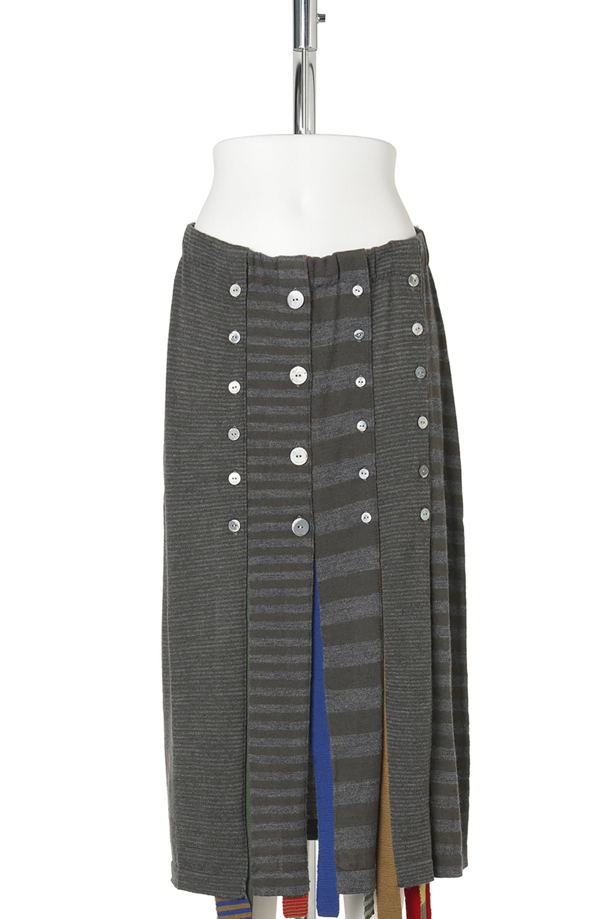 MISMATCH SHIFT SKIRT / GREY MULTI