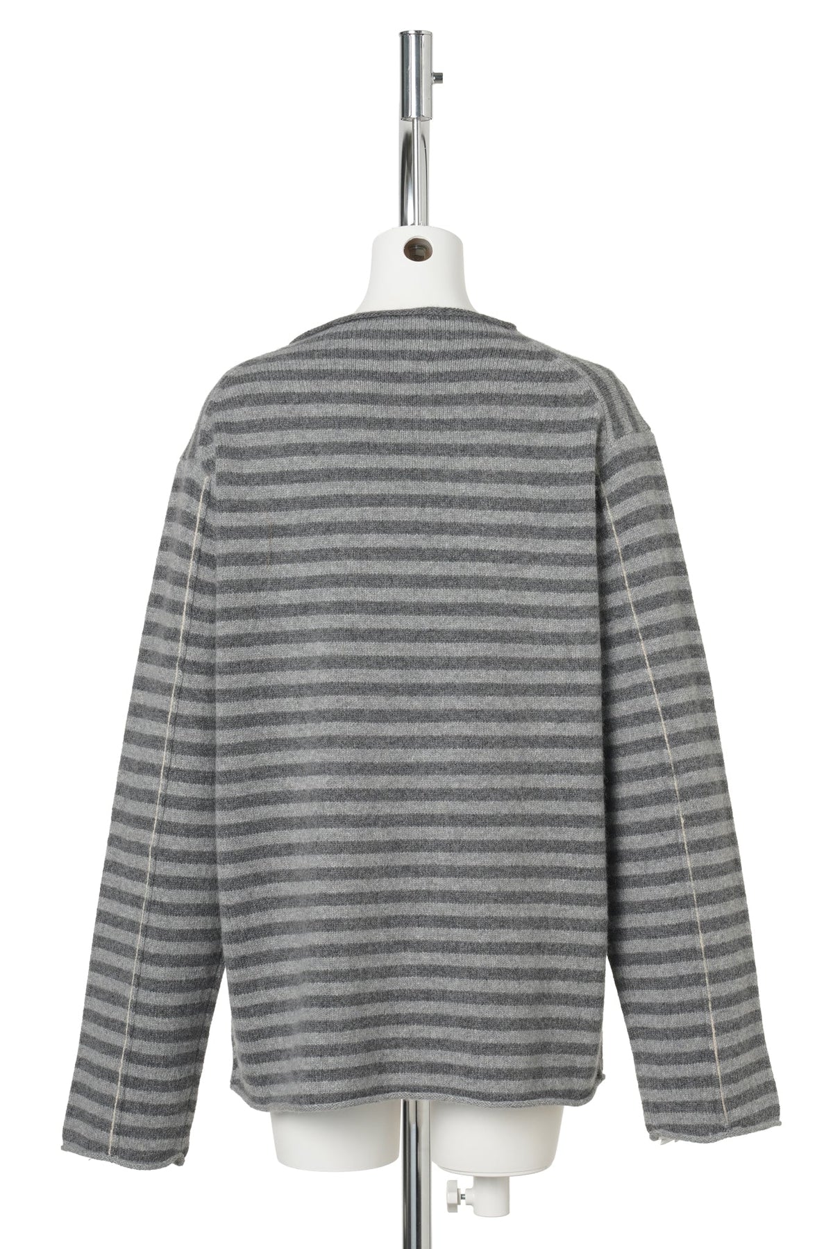 WAWA LS CREW PULLOVER (STRIPE) / GREY STRIPE