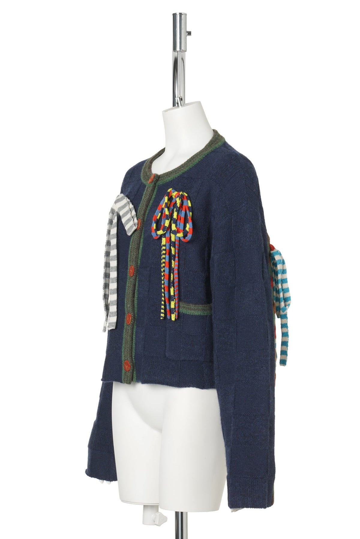 MULTI BOWS CREW JACKET / NAVY