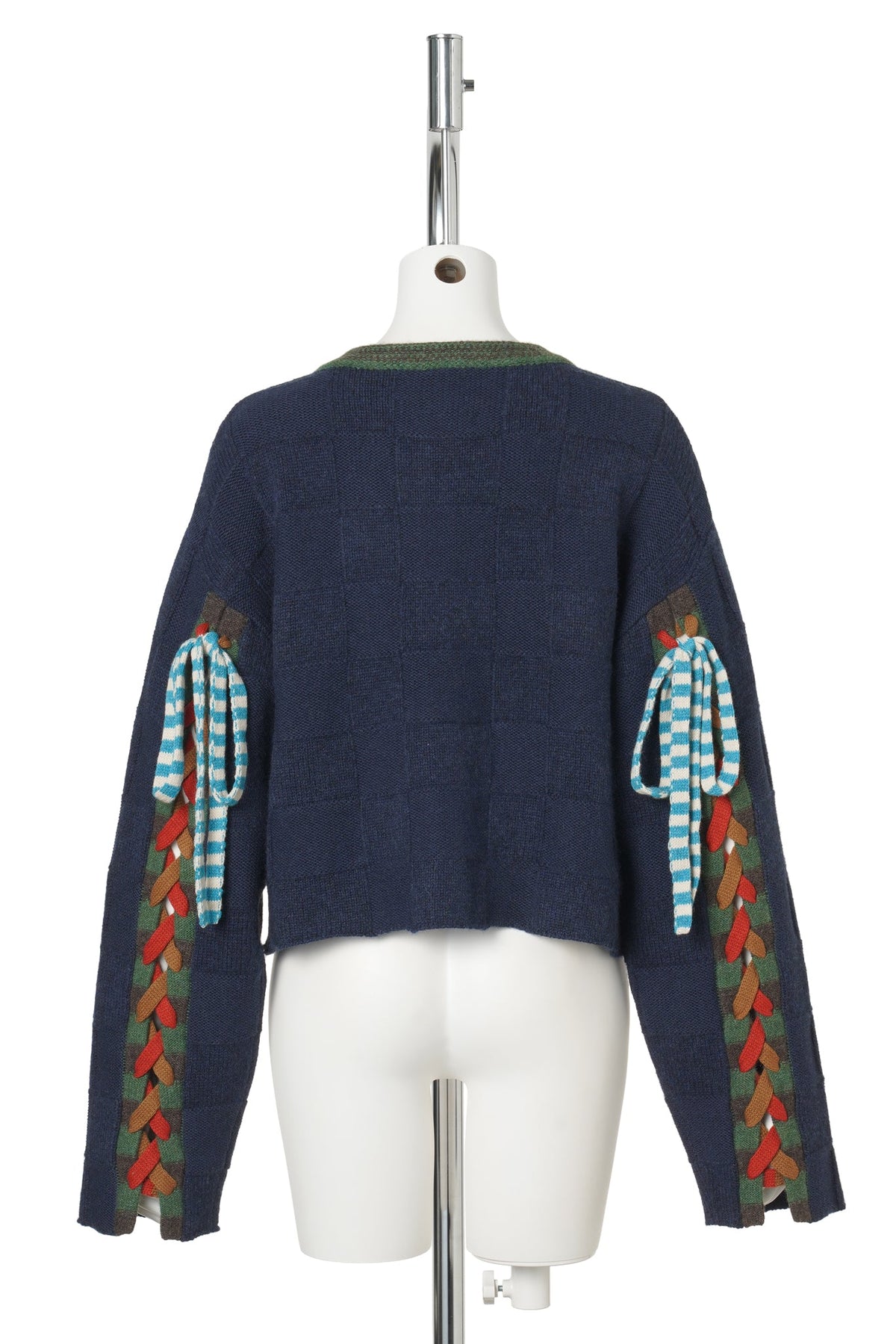 MULTI BOWS CREW JACKET / NAVY