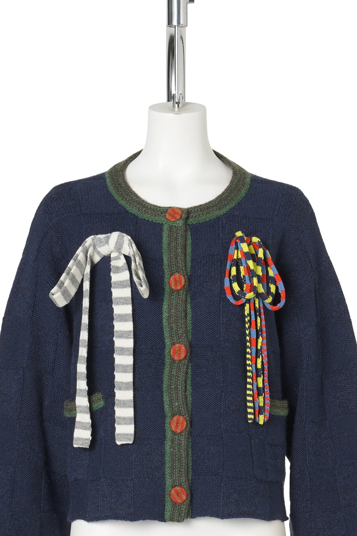 MULTI BOWS CREW JACKET / NAVY