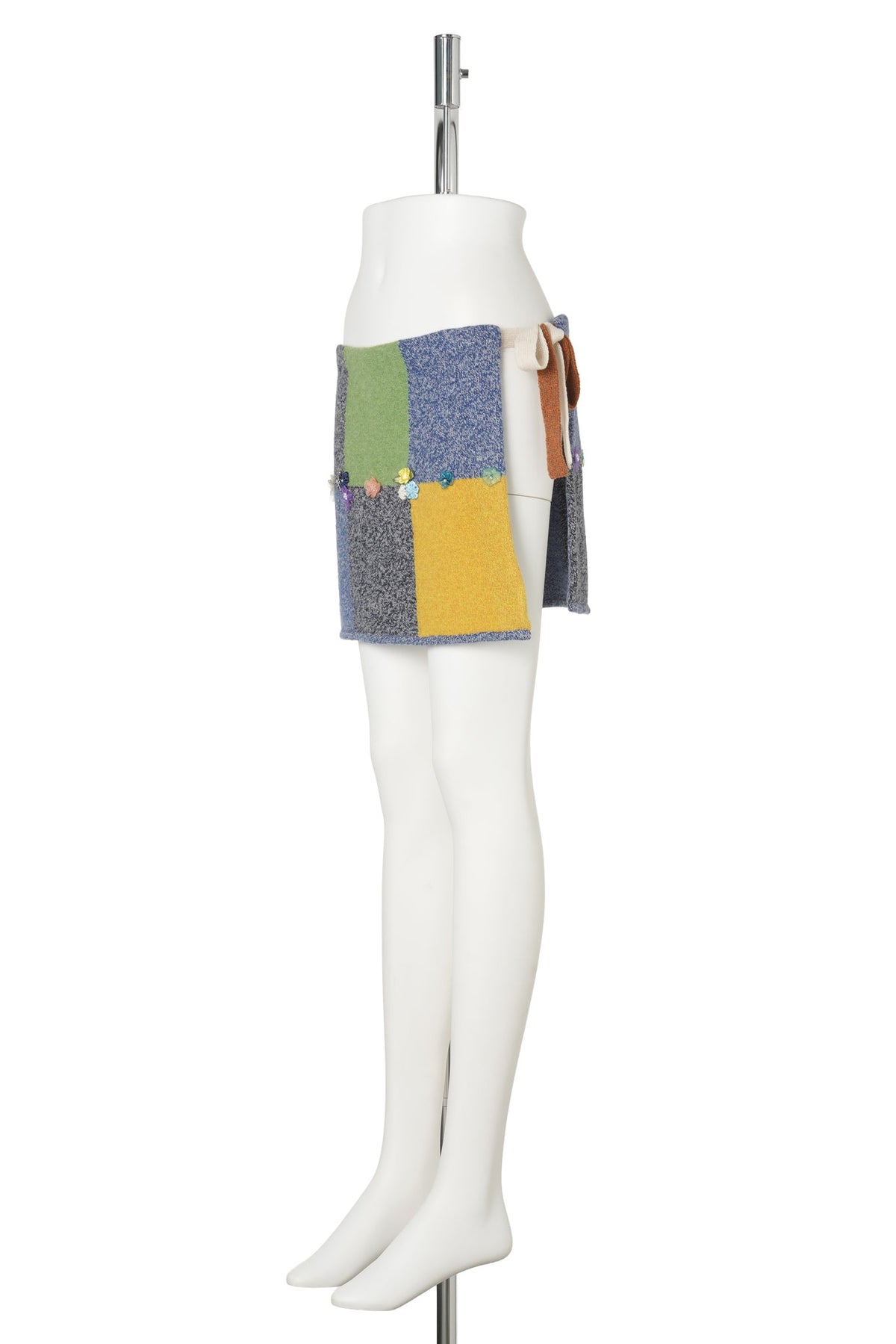 GARDEN CHECK APRON / NAVY/GREEN MULTI