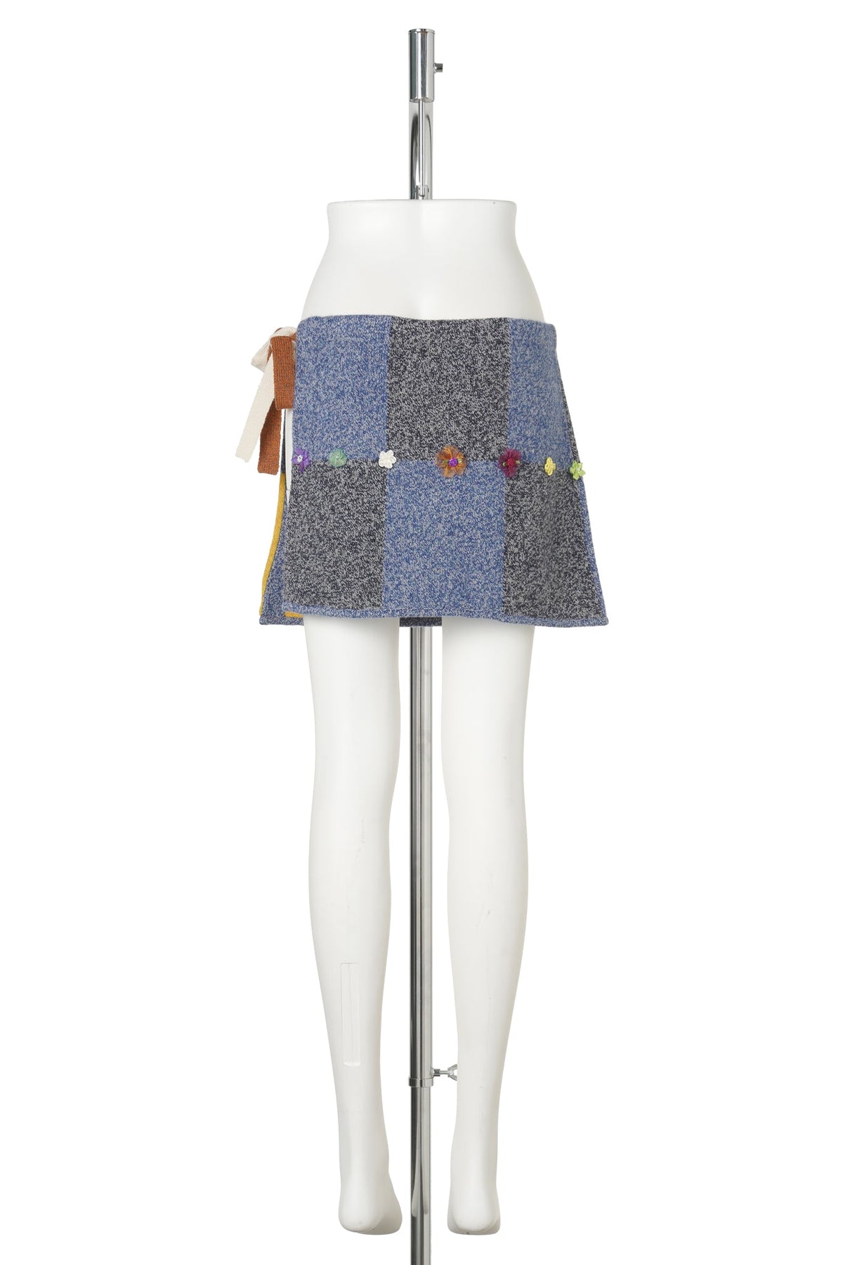 GARDEN CHECK APRON / NAVY/GREEN MULTI
