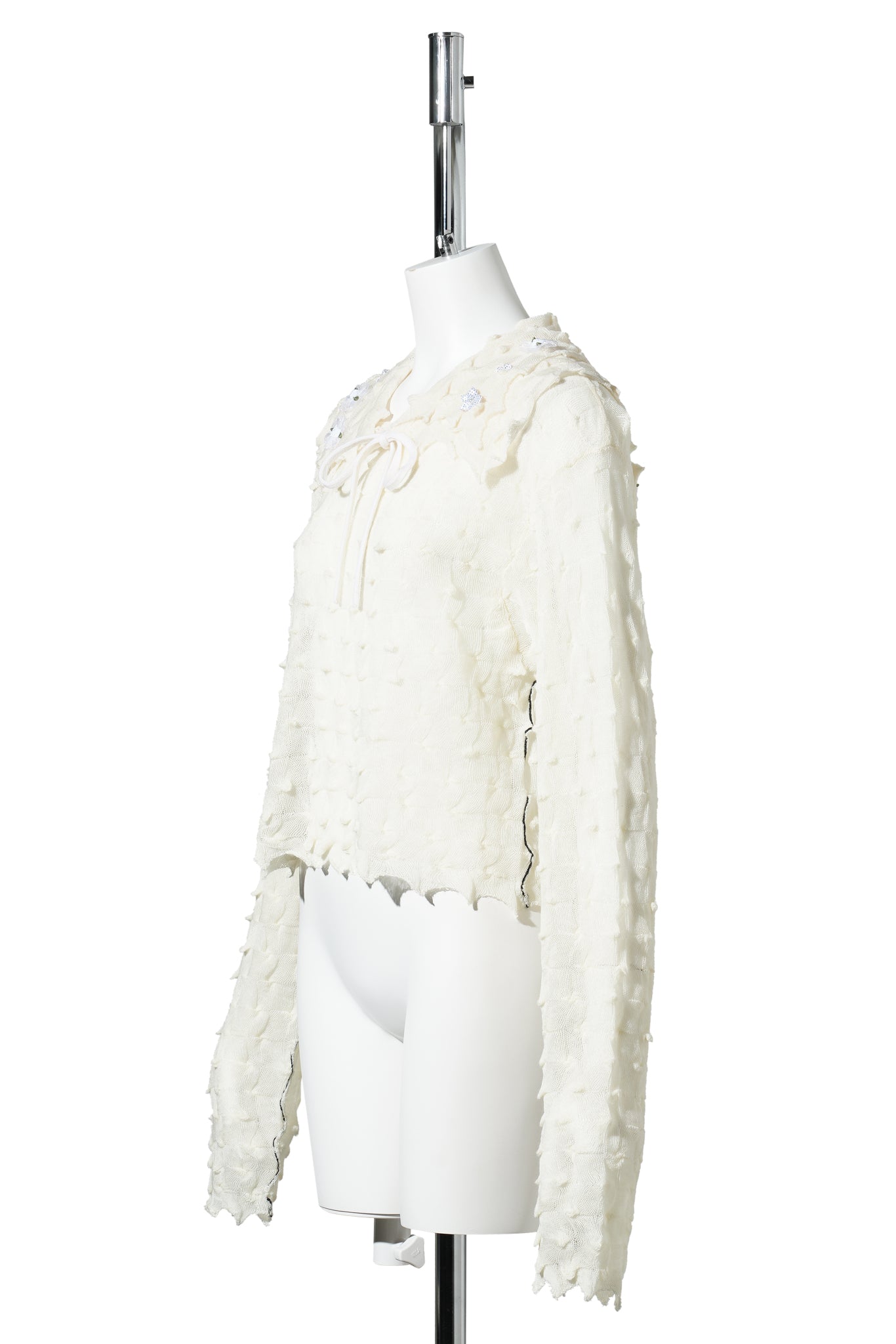 BORLOR SAILOR LS CROP PULLOVER / IVORY/BLACK