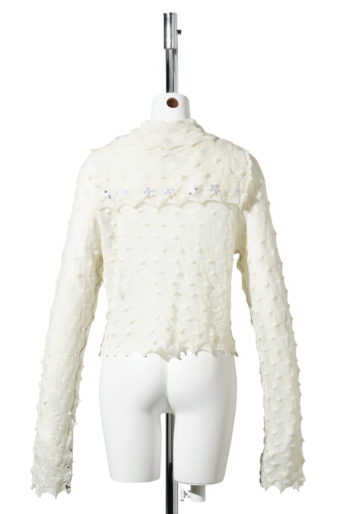 BORLOR SAILOR LS CROP PULLOVER / IVORY/BLACK