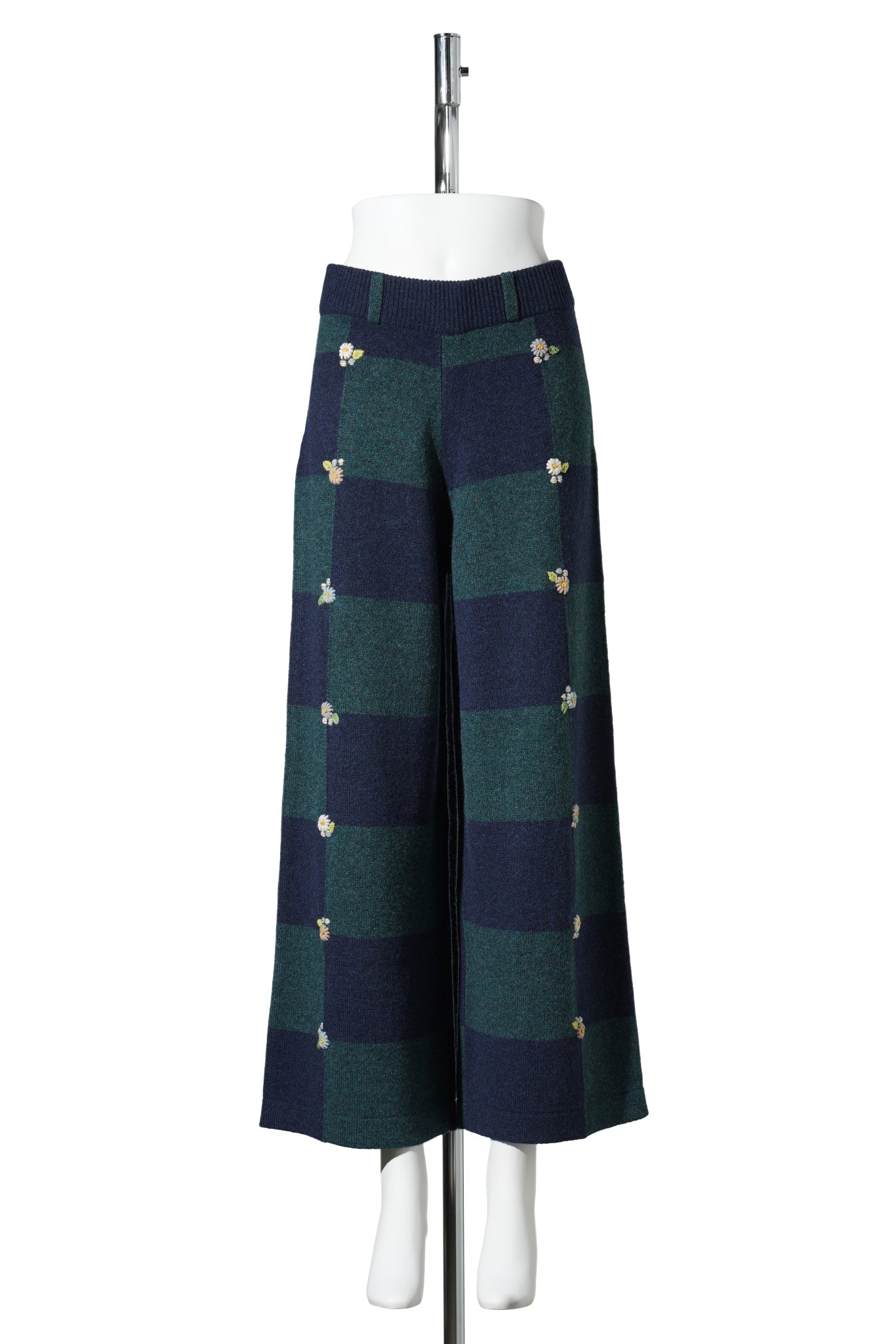 DAISY OVERSIZED CHECKED PANT / NAVY