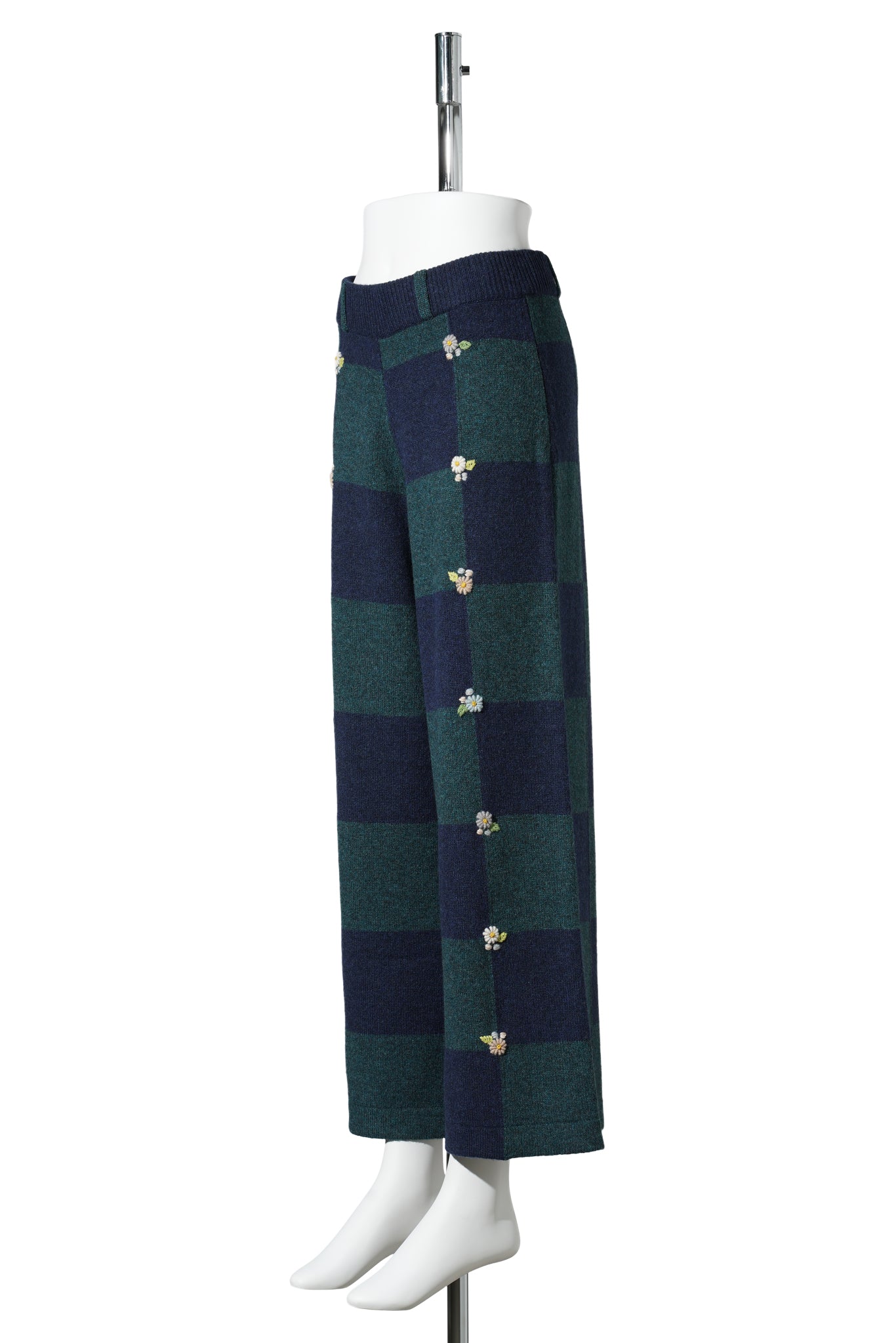 DAISY OVERSIZED CHECKED PANT / NAVY